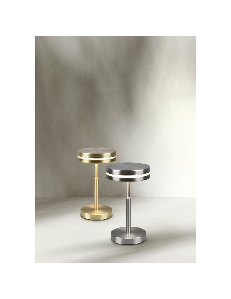 Lumetto Moderno Disco Led Franklin Ottone Trio Lighting - Samnite