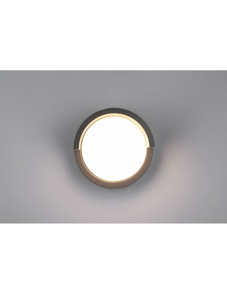 Applique Rotonda Da Esterno Puno Nero IP54 Trio Lighting - Samnite