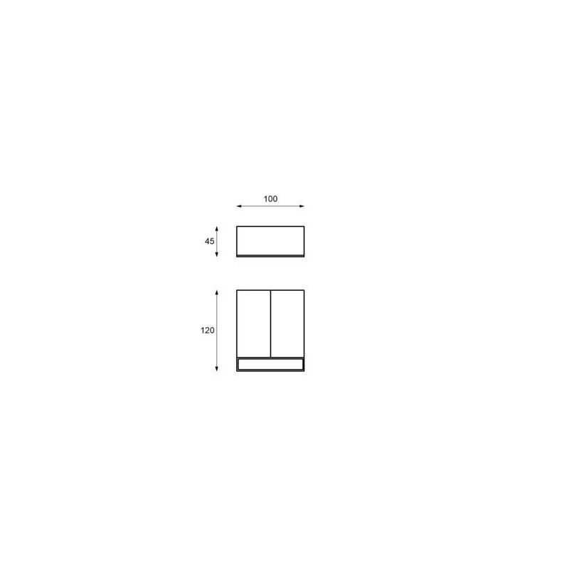 Madia in legno di mango marrone 2 ante 6 scomparti interni 100x45xh.120 cm - Samnite