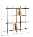 Mensola vintage in metallo 4 piani District 105x105 cm - Samnite