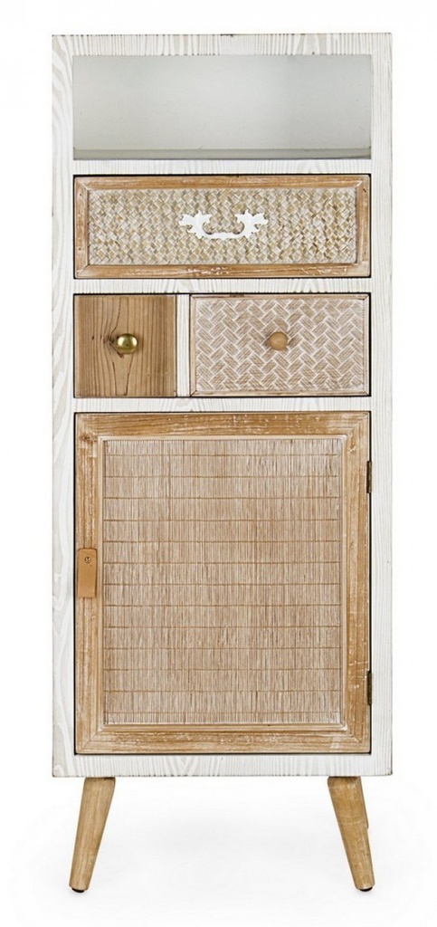 Mobile 1 Anta 2 Cassetti Eloise in legno naturale cm 48x35x121h - Samnite