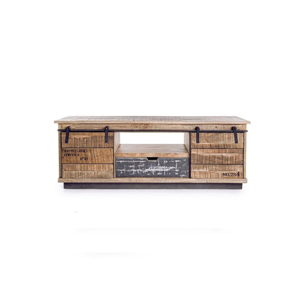 Mobile Basso 2 Ante 1 Cassetto Tudor cm 130x40x50h - Samnite