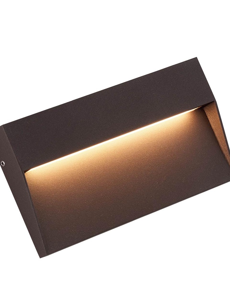 Applique tonda in alluminio pressofuso con diffusore satinato - 6W, 777 lumen grafite - Samnite