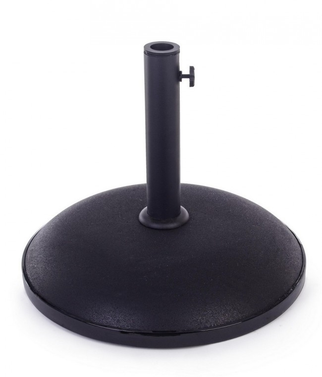 Base in cemento per ombrellone Barry da 30kg nero - Samnite