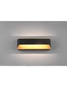 Applique Rettangolare Doppia Emissione Led Arino Legno Nero Trio Lighting
