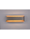 Applique Rettangolare Doppia Emissione Led Arino Legno Nichel Trio Lighting