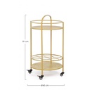 Carrello per bottiglie in acciaio Giallo Ocra - Samnite