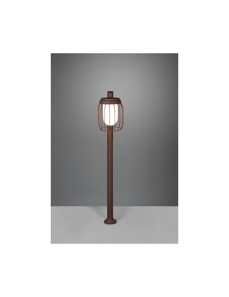 Palo Da Esterno Tuela Diffusore Gabbia Ruggine IP44 Trio Lighting - Samnite