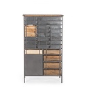Cassettiera OFFICINA in acciaio e legno 132.5h cm - Samnite