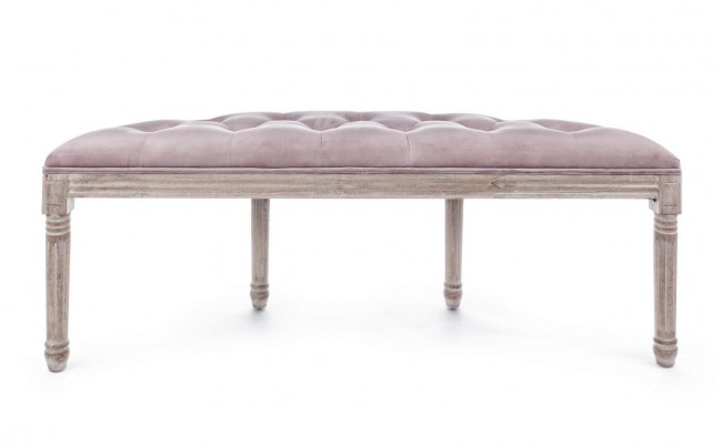 Panca classica Tilde Woodrose in velluto 125x42x48h cm - Samnite