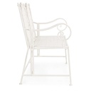 Panca pieghevole due posti in acciaio Bianca EMILY 115x60x h92 cm - Samnite