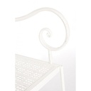 Panca pieghevole due posti in acciaio Bianca EMILY 115x60x h92 cm - Samnite