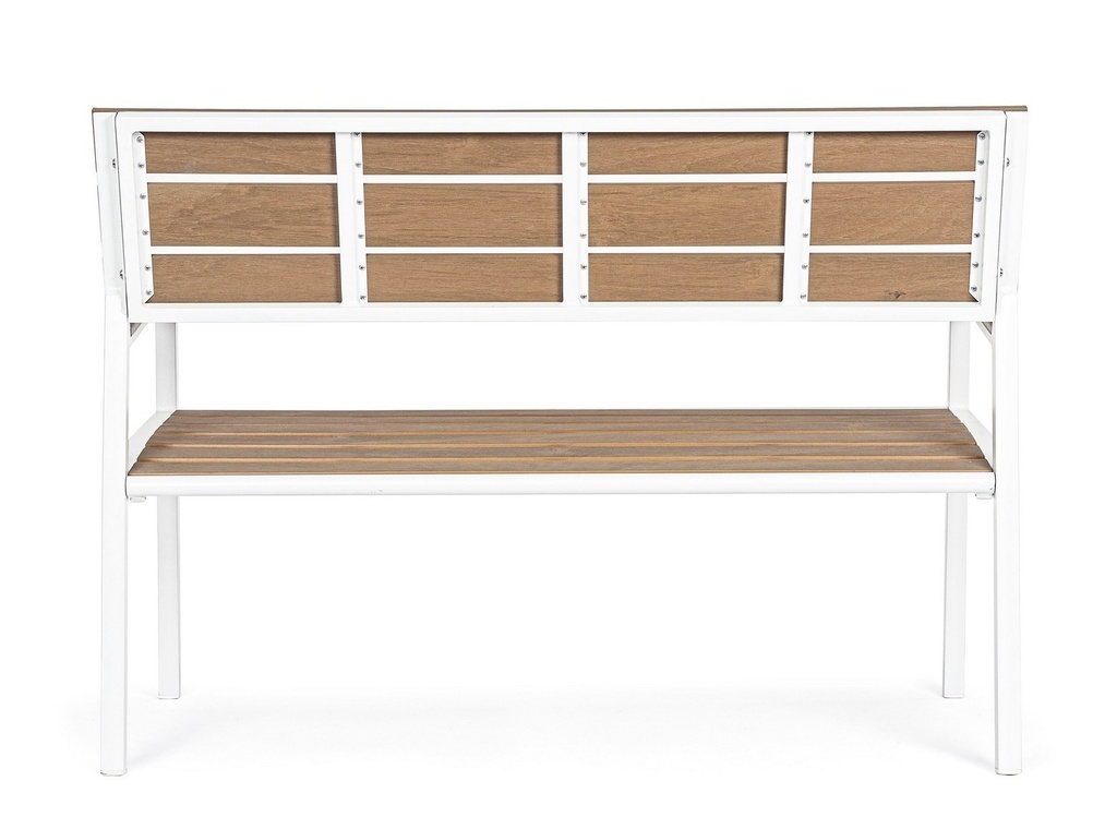 Panchina arredo giardino bianco Isak - Samnite