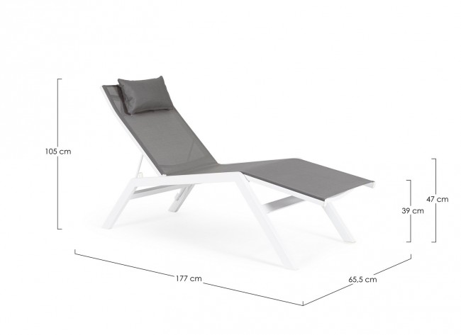 Chaise Longue C-P Krion Bianco Jx11 - Samnite