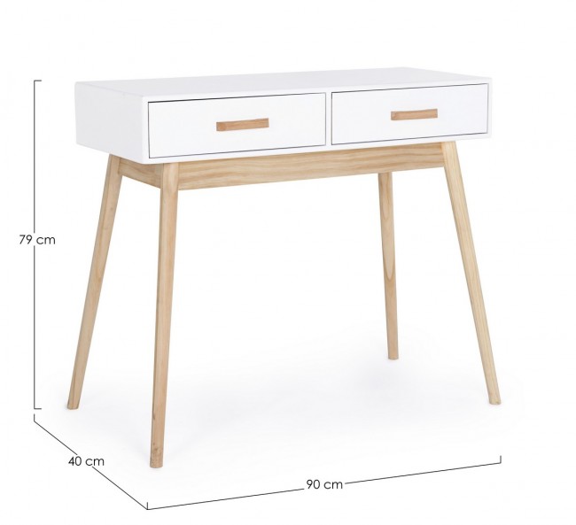 Consolle ORDINARY bianca 2 cassetti 79h cm - Samnite