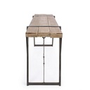 Consolle in acciaio con piano in legno BLOCKS 153x44 h76 cm - Samnite