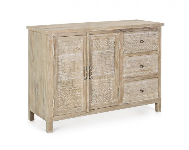 Credenza 2 ante 3 cassetti Mayra 110x40x80h cm - Samnite