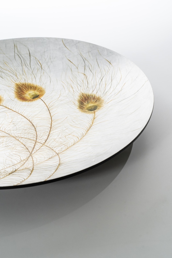 Piatto decorativo bianco 65x65x1 cm - Samnite