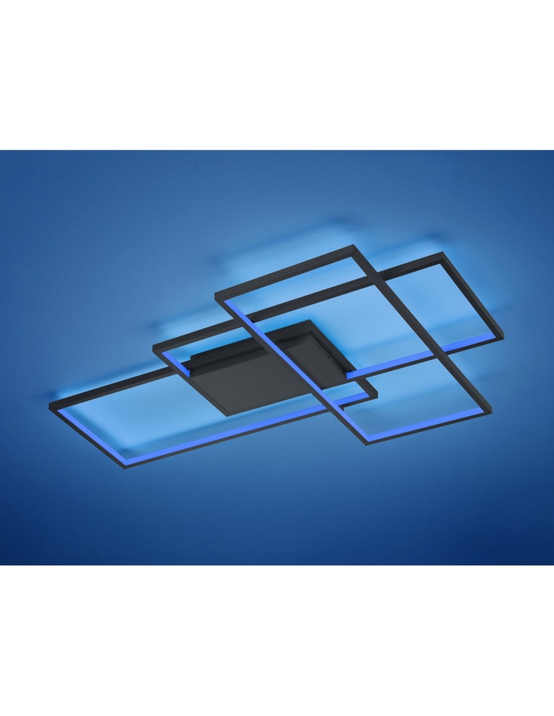 Plafoniera Led Thiago 3 Rettangoli L114 cm Antracite Trio Lighting - Samnite