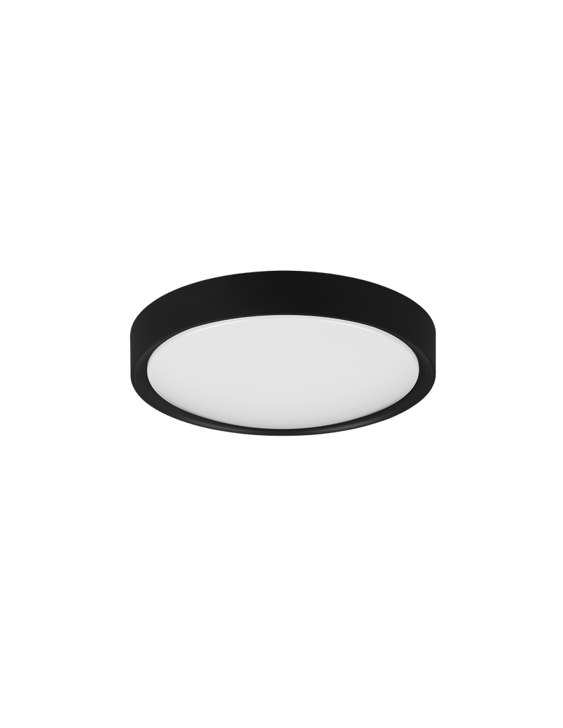 Plafoniera Rotonda Clarimo Led Dimmerabile Nero IP44 Ø33 cm Trio Lighting - Samnite