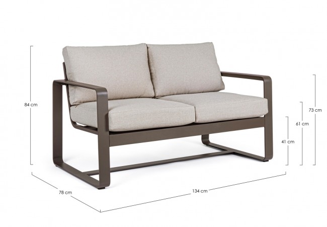 Divano 2P C-C Merrigan Coffee Yk14 - Samnite