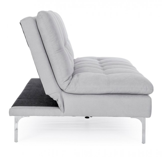 Divano Letto 3 Posti Leon Grigio Chiaro in tessuto L190 cm - Samnite