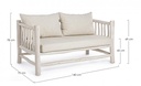 Divano con cuscini Sahel in legno teak - Samnite