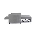Divano letto due posti CLAYTON Grigio 166x88x h84 cm - Samnite