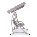 Dondolo in acciaio due posti Avorio GRELY 145x120x h185 cm - Samnite