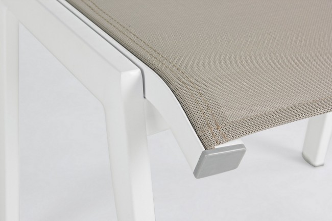 Poggiapiedi arredo giardino alluminio bianco Cruise cm 53 x 51 x 44 - Samnite