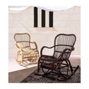 Poltrona Dondolo in Rattan Naturale CASIMIRA 66x82x h88 cm - Samnite