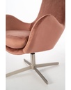 Poltrona Olga in velluto e metallo rosa antico STS - Samnite