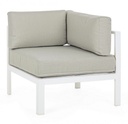 Poltrona angolare arredo giardino bianca Marinel - Samnite