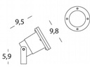 Faretto Gu10  linea spot  nero - Samnite
