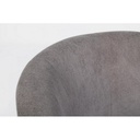 Poltrona in legno e tessuto Grigio Scuro BELIZE 64,5x63x h76 cm - Samnite