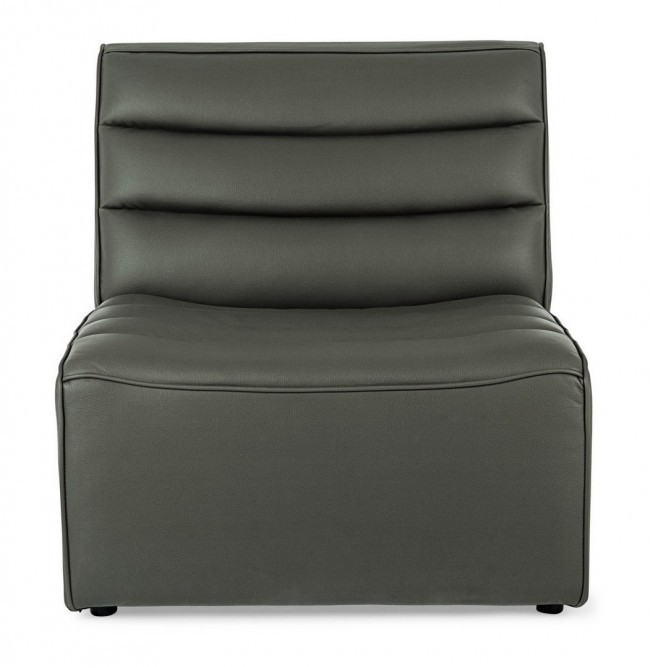 Poltrona in legno moderna effetto pelle verdone stile design - Samnite