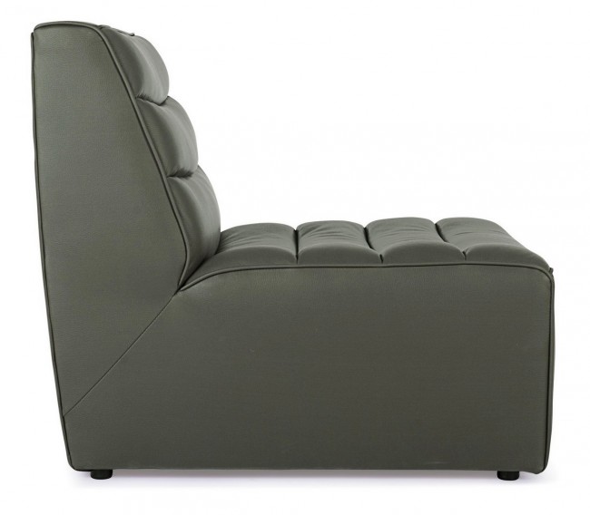 Poltrona in legno moderna effetto pelle verdone stile design - Samnite