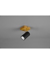 Faretto Spot Marley Nero E Legno 1xGU10 Trio Lighting - Samnite