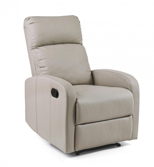 Poltrona reclinabile manuale similpelle tortora Iris - Samnite