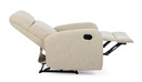 Poltrona reclinabile manuale tessuto beige Iris - Samnite