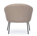 Poltrona tortora in velluto stile design - Samnite