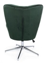 Poltrona verde in velluto stile design - Samnite