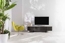 Porta TV bianco-grigio scuro 40 cm x 180 cm H. 45 cm - Samnite