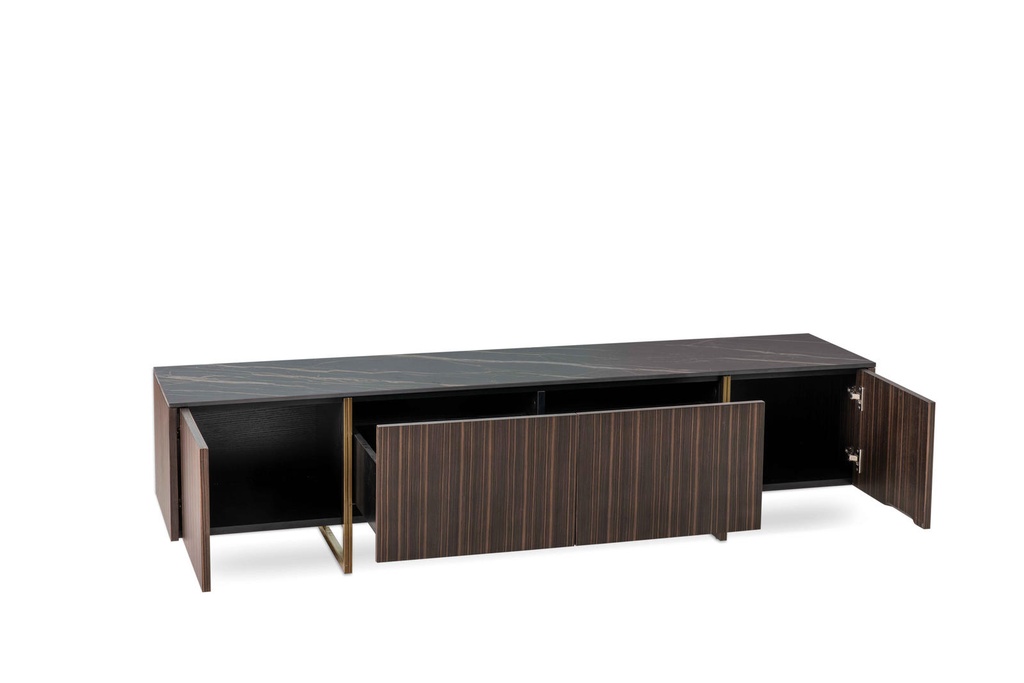 Porta TV nero-ebano 400 cm x 1800 cm H. 450 cm - Samnite