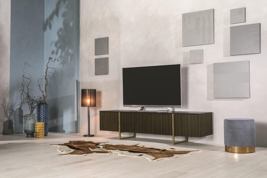 Porta TV nero-ebano 400 cm x 1800 cm H. 450 cm - Samnite