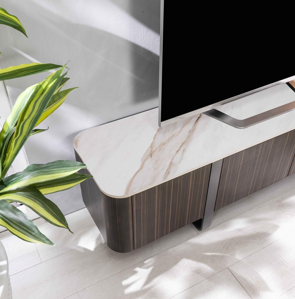 Porta TV oro-ebano 40 cm x 180 cm H. 45 cm - Samnite