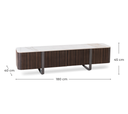 Porta TV oro-ebano 40 cm x 180 cm H. 45 cm - Samnite