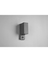 Applique Squadrata Esterno Doppia Emissione Sensore Movimento Roya Antracite IP44 Trio Lighting