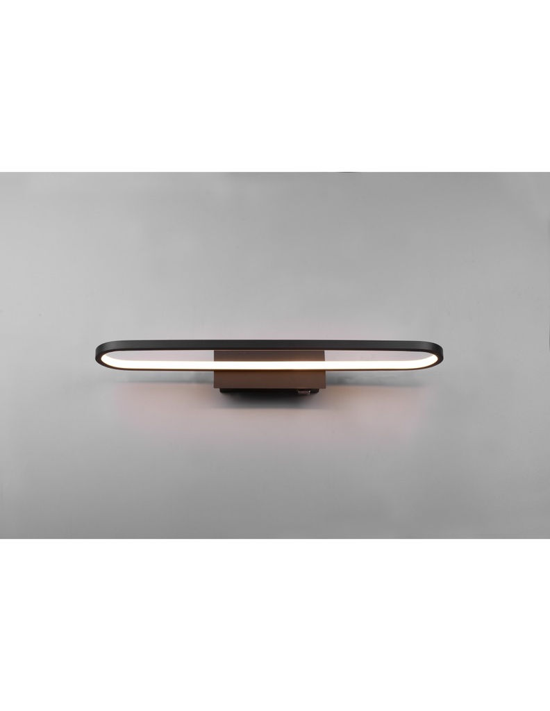 Lampada Led Da Specchio Per Bagno Moderno Gianni Nero IP44 Trio Lighting - Samnite