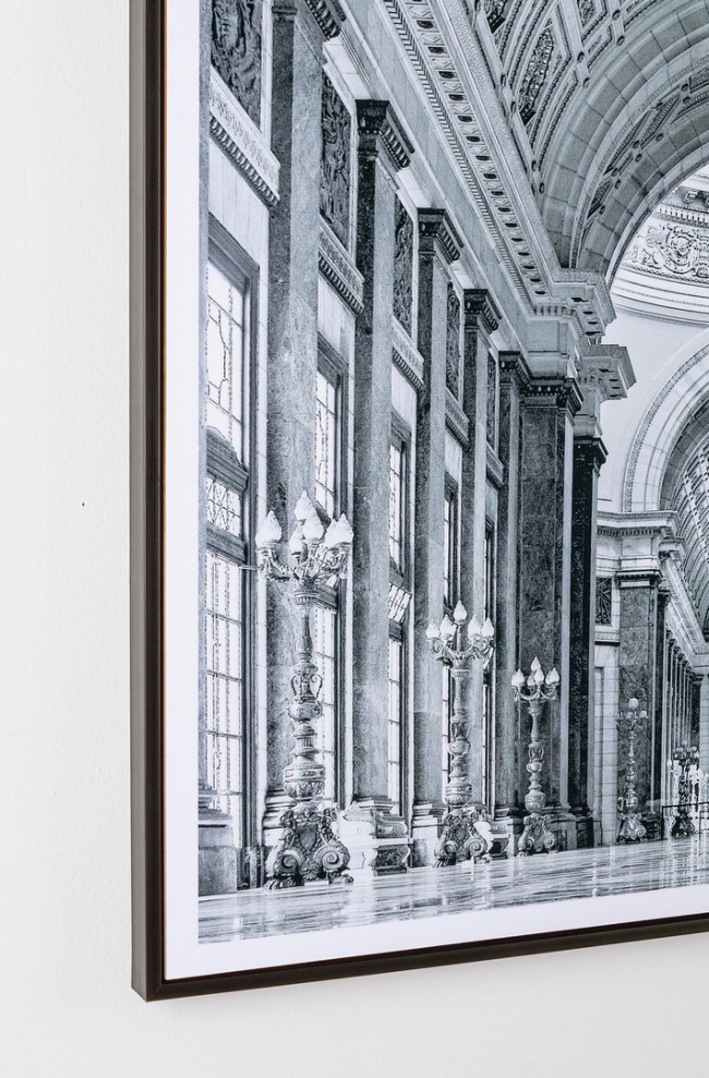 Quadro con cornice stile classico cm 90x90 - Samnite